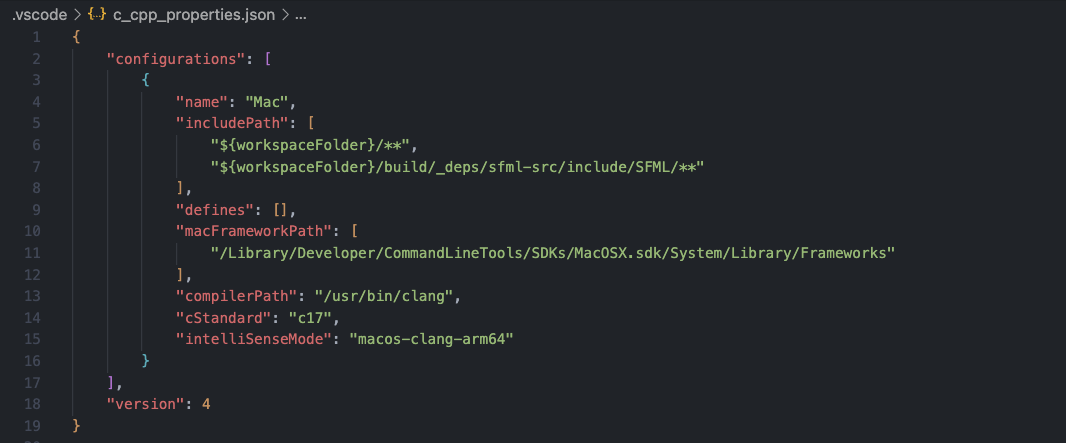 Example c_cpp_properties.json